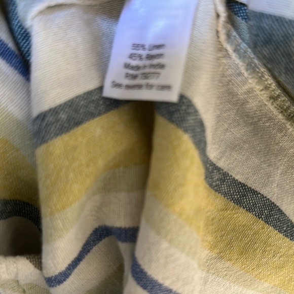 Sonoma Green and Yellow Pleated Sundress V-Neck Midi - Picture 7 of 8